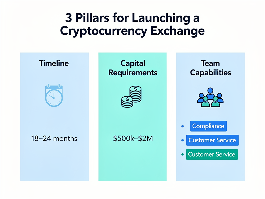 Timeline and capital requirements to open a cryptocurrency exchange in 2025